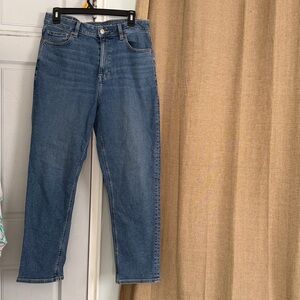 American Eagle hi waisted blue mom jeans in size 10 Regular